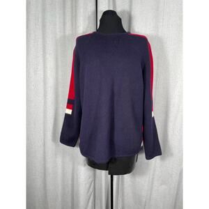 Vintage Woman's Lands' End Heavy Wool Navy Sweater, Plus Size 18-20